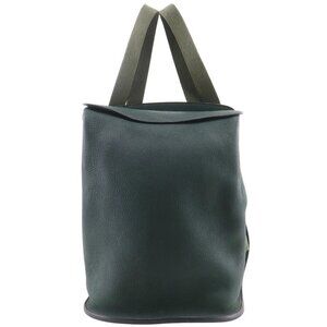 HERMES Sherpa PM Backpack Daypack vintage Green leather unisex